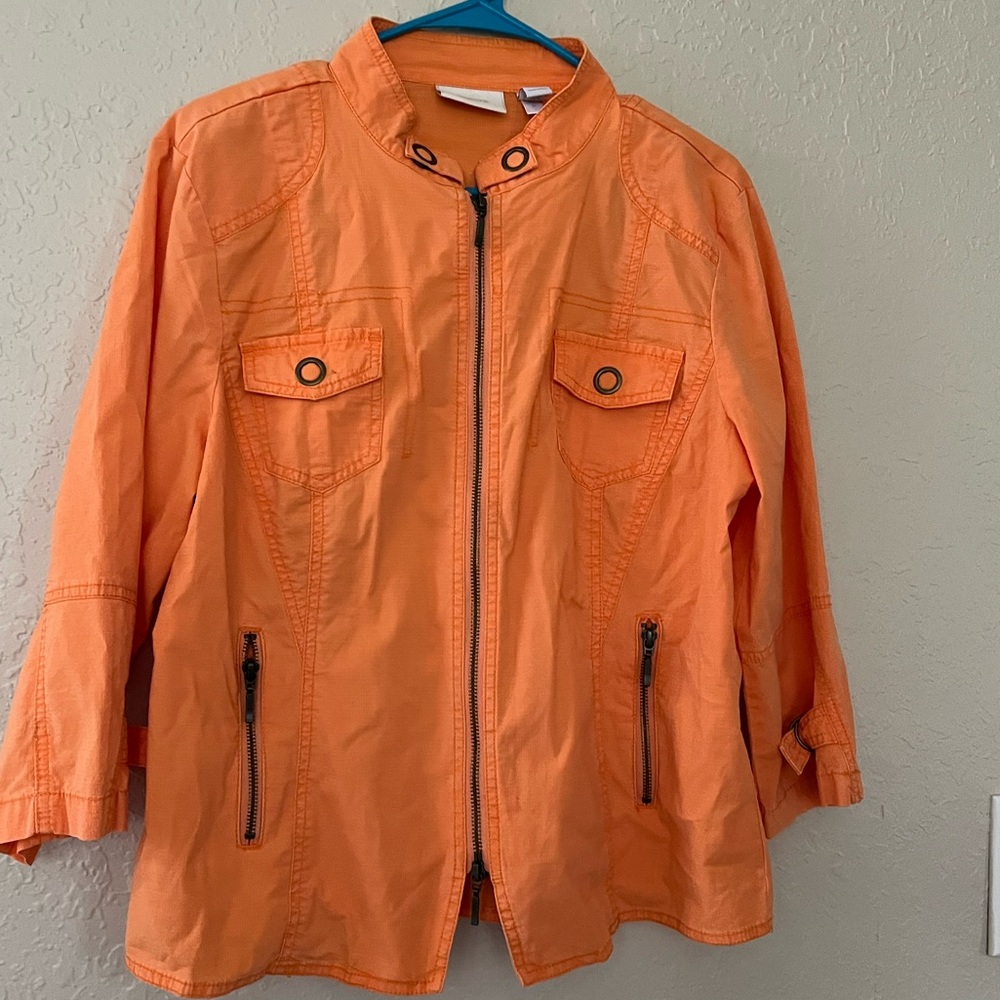 Chico's Orange Utility Jacket